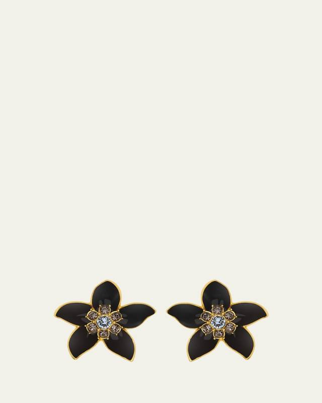 Jasmin Enamel Stud Earrings